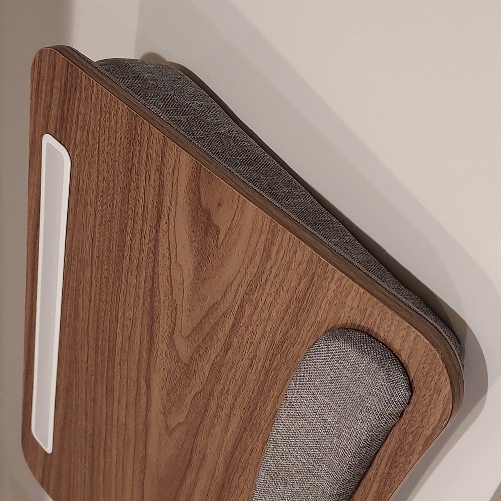 Laptop / Lap Desk with Gray Padded Cushion and Two Elastic Back Pockets - Picture 3 of 11